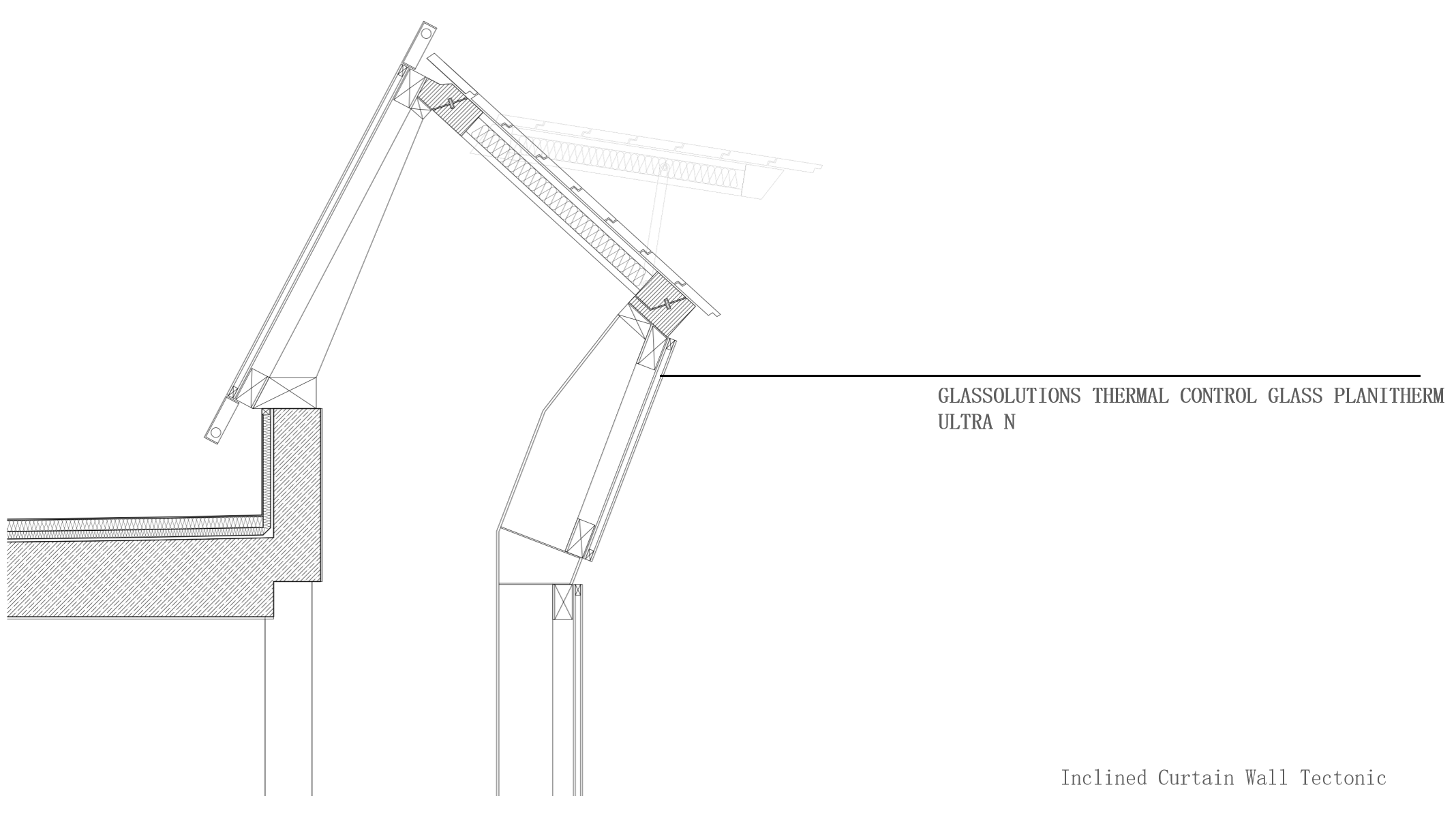 Inclined Curtain Wall Tectonic