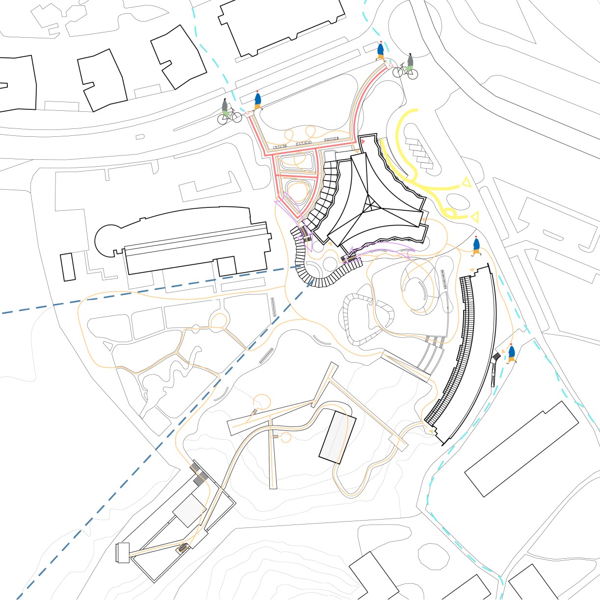 Circulation of Pedestrian and Bikes