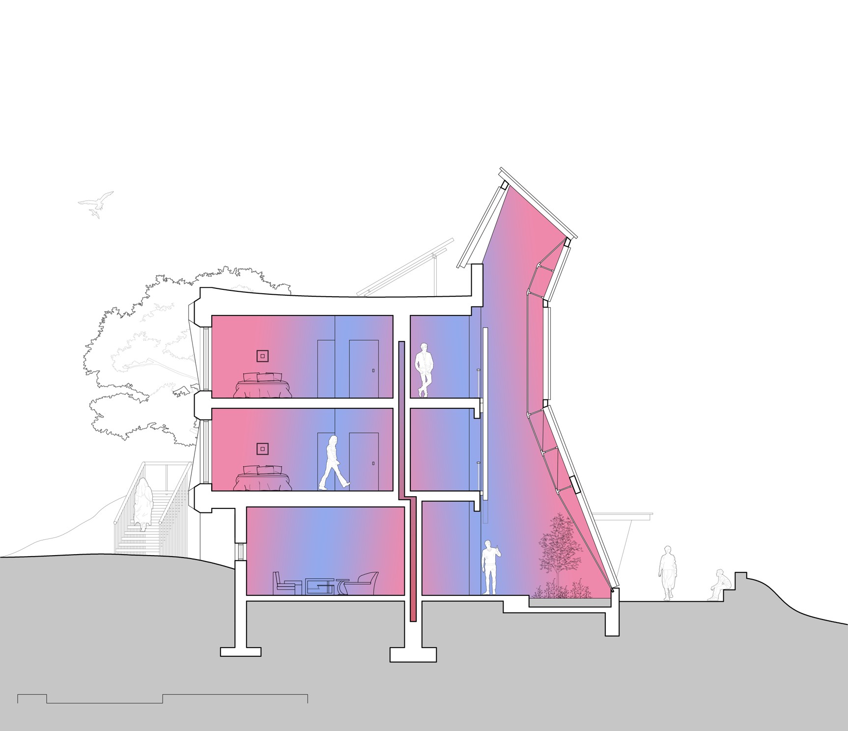 Afterheat From Sauna in Hollow Wall